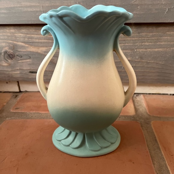 RARE Vintage Original Hull Art Bow Knot Double Handle Vase B-7-8.5” - Picture 15 of 16
